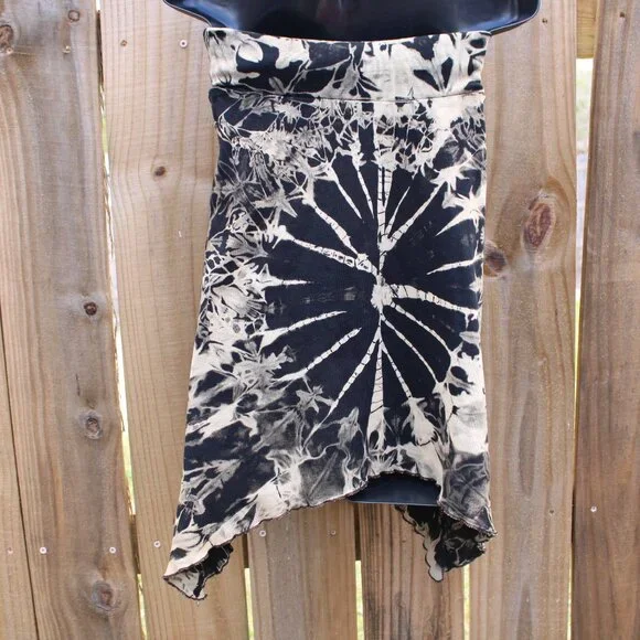 Porn Phan Original Tie Dye Strapless Handkerchief Hem Dress Size m Boho - Picture 3 of 6